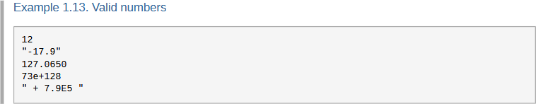 Example 1.13 rendered by the traditional build — plain monospaced text.